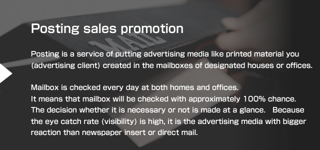 Posting sales promotion